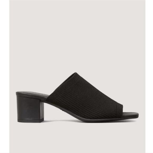 NEW Everlane The Glove Mule In ReKnit Black Block Heels - Picture 1 of 14